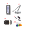 Kartlı ve Şifreli Geçiş Sistemi Set-118_Metal Kasa Standalone Kartlı ve Şifreli Geçiş Paneli, Elektrikli Kapı Otomatı, Kapı itici hidrolik, rfid proximity anahtarlık