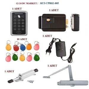 Kartlı ve Şifreli Geçiş Paneli, Tirajlı Kapı Otomatı, Kapı İtici Hidrolik, Adaptör, Rfid Anahtarlık, Kapı Stoperi
